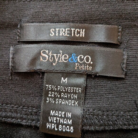 Style & Co Skirt Size Petite Medium Black Knee Length Skirt - Picture 3 of 4